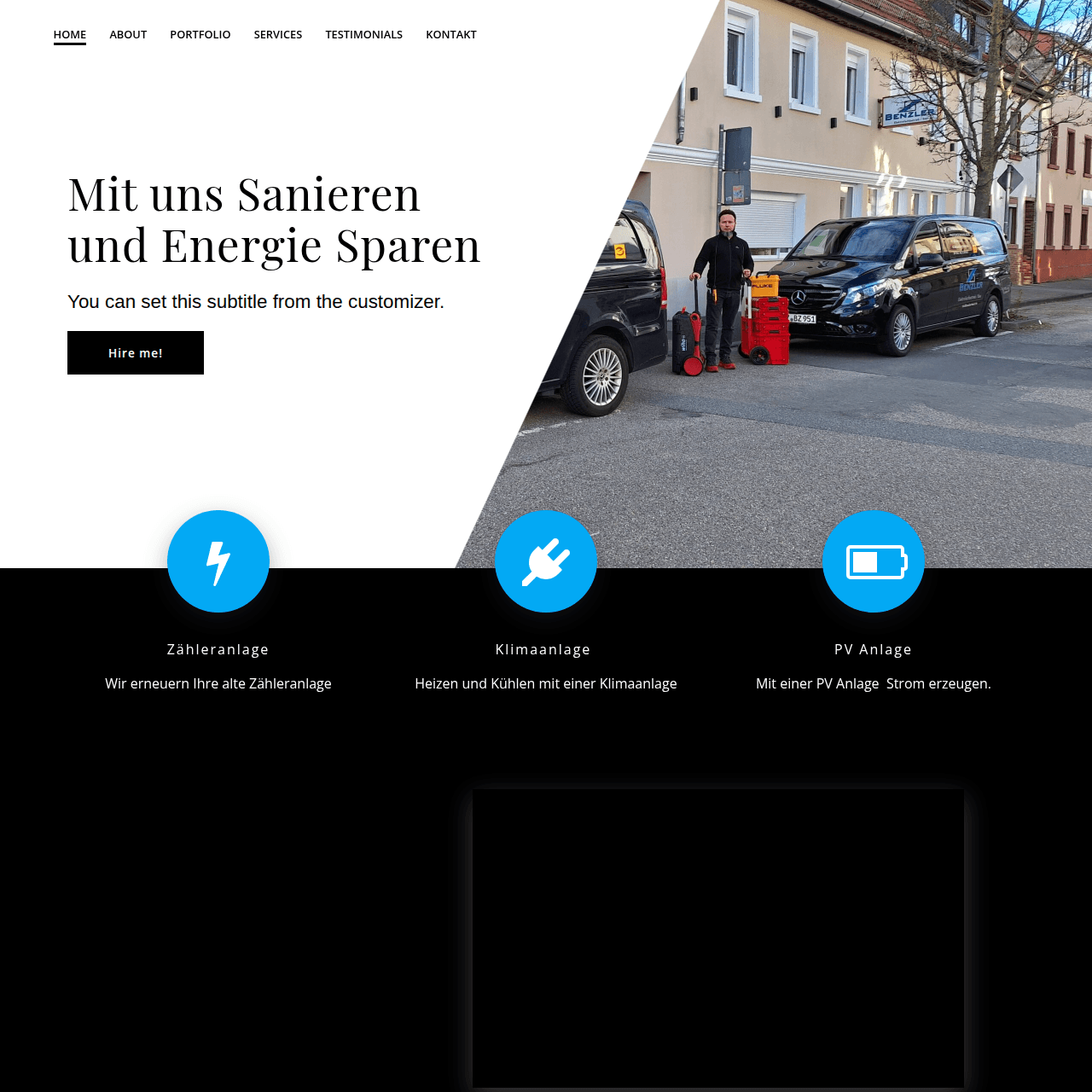 Benzler Elektrofachbetrieb Website