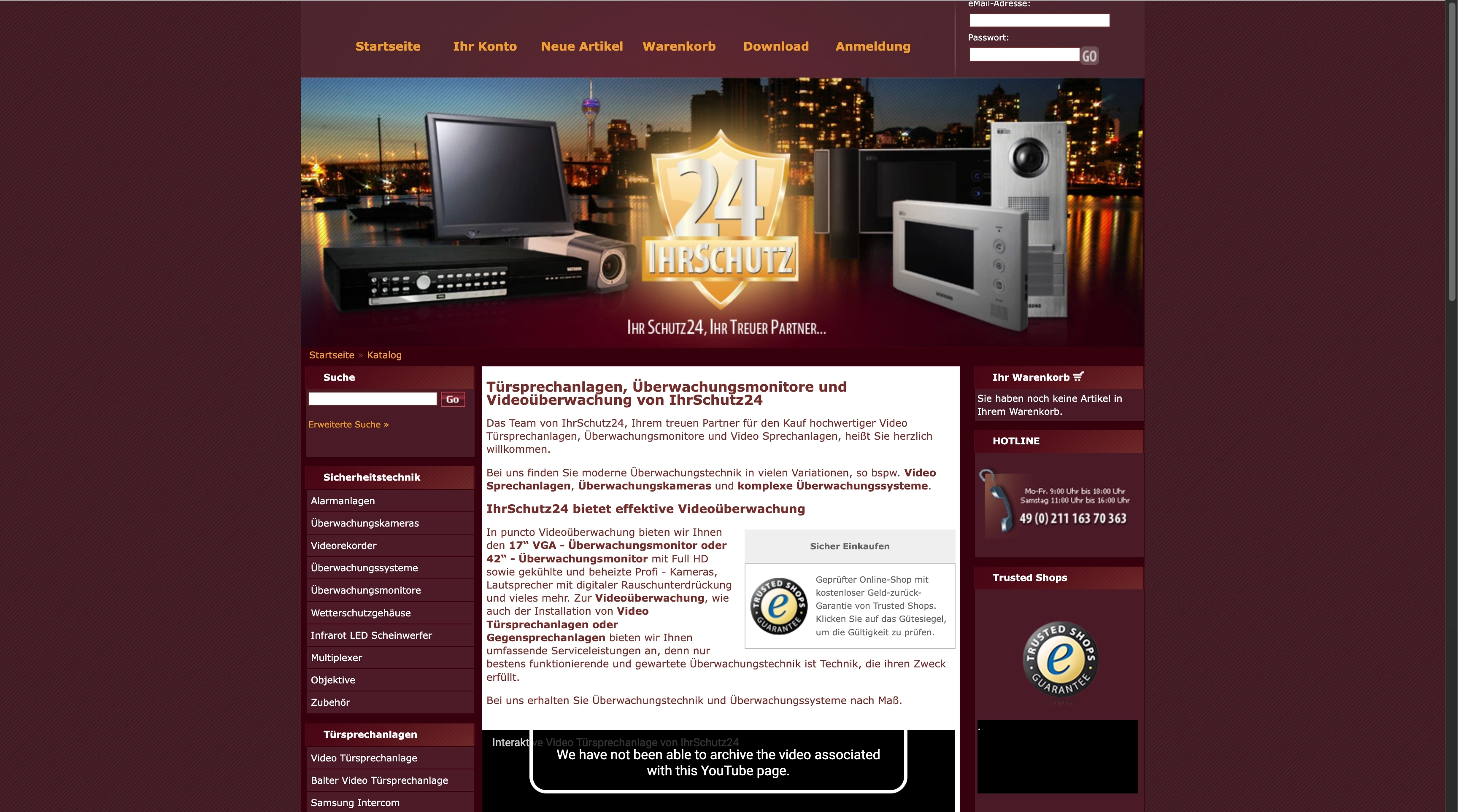 IhrSchutz24 Website – Vorher