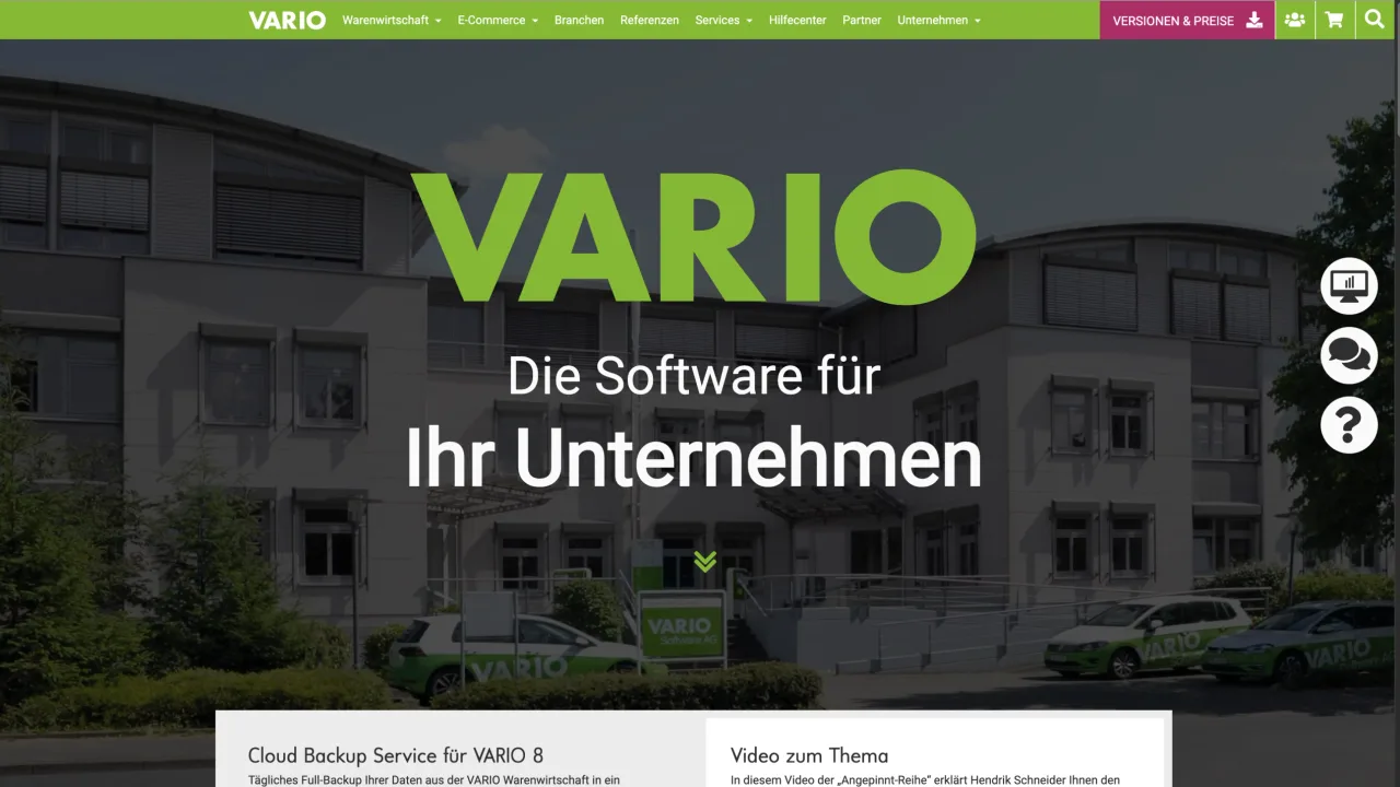 VARIO Software Website