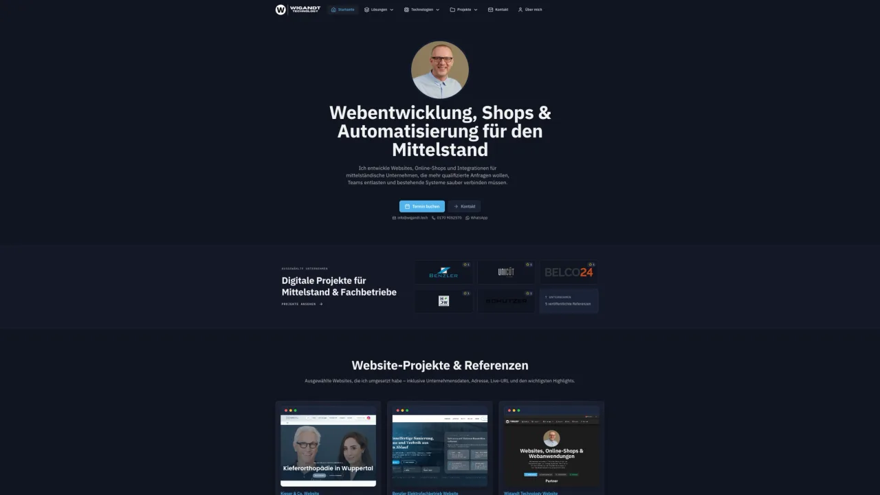 Technische Fallstudie dieser Website