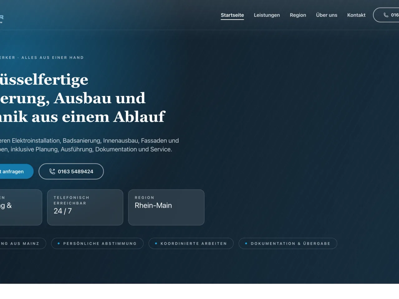 Benzler Bau & Sanierung Website