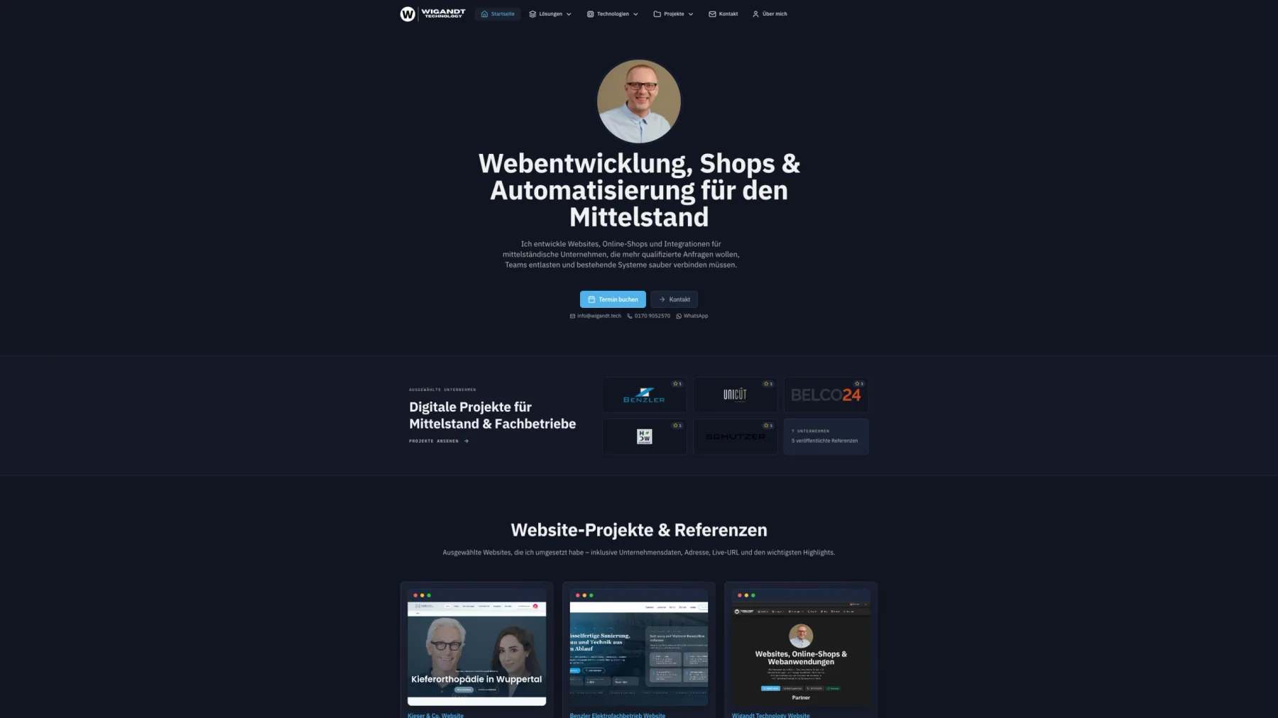 Technische Fallstudie dieser Website