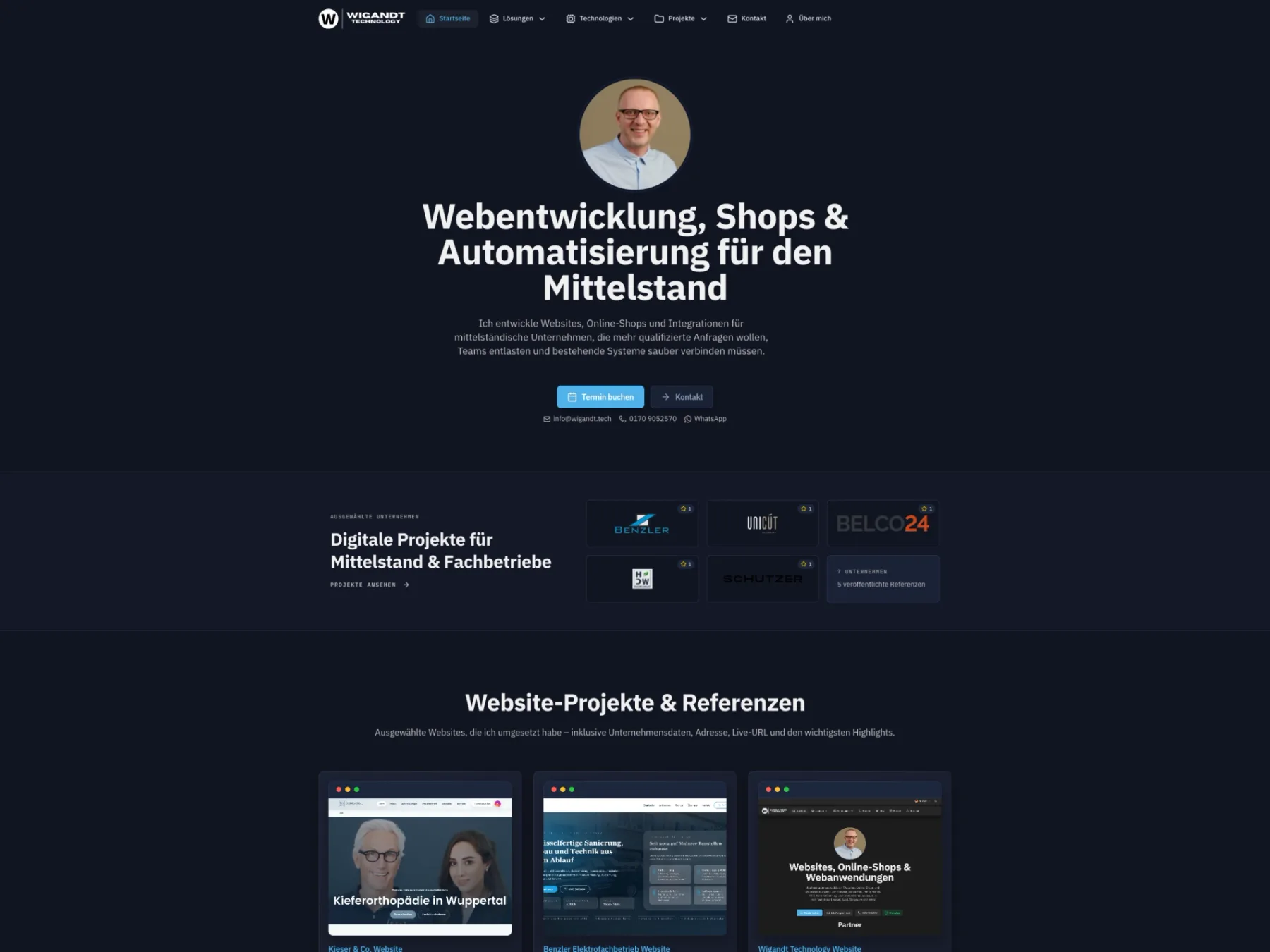 Technische Fallstudie dieser Website