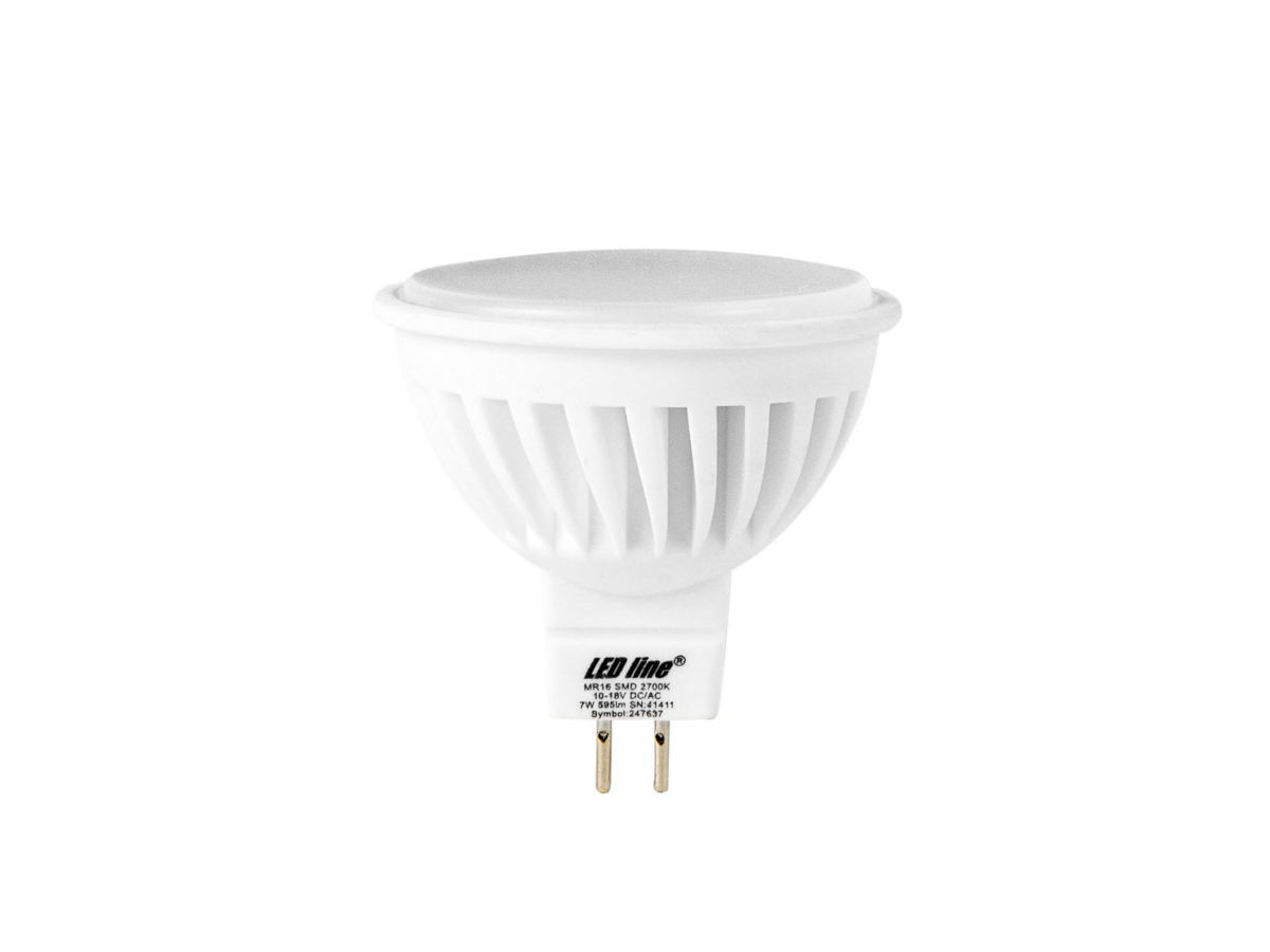 LED line® CERAMIC MR16 Leuchtmittel 7W 595lm 2700-4000K Warmweiß 120° SMD2835