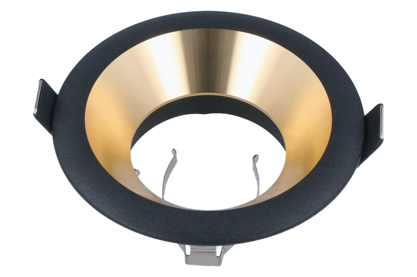 Aluminium-Einbaustrahler schwenkbar schwraz/gold OLTIKA