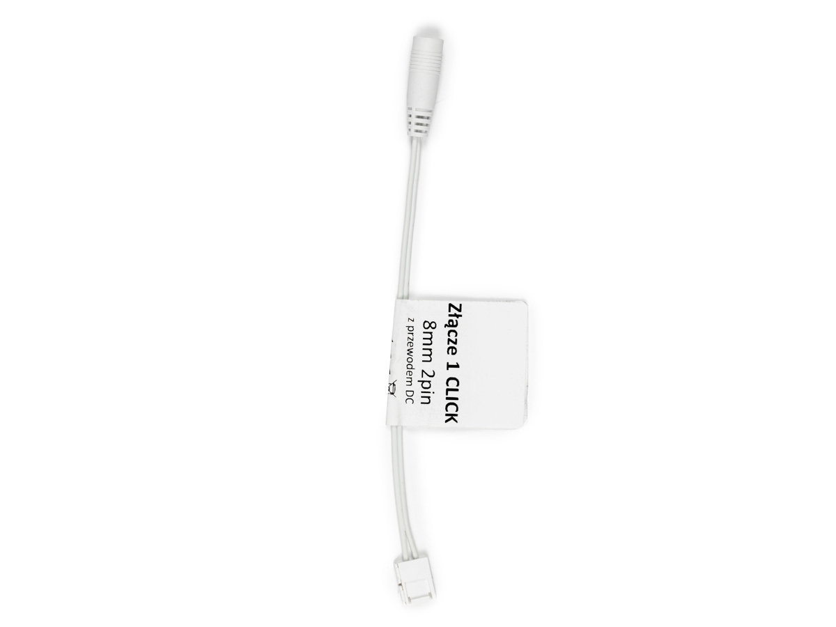 LED line® Stecker für LED-Streifen CLICK CONNECTOR single 8 mm 2 PIN mit einem Kabel für die DC-Buchse