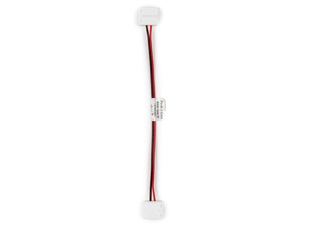 LED line® Stecker für wasserdichte LED-Streifen CLICK CONNECTOR doppelte 8 mm 2 PIN mit einem Kabel