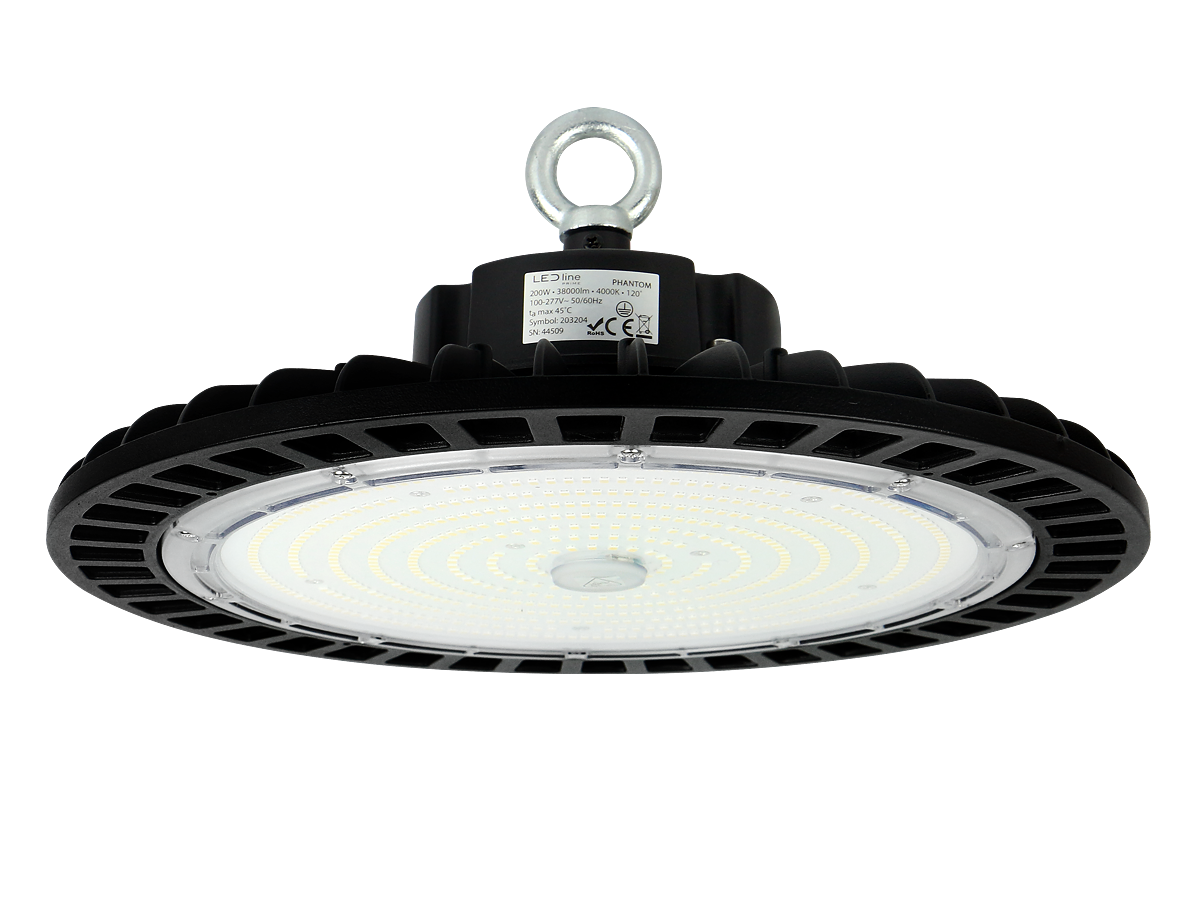 LED line PRIME PHANTOM Hallenstrahler 200W 38000lm 4000K 120° SMD2835 IP65