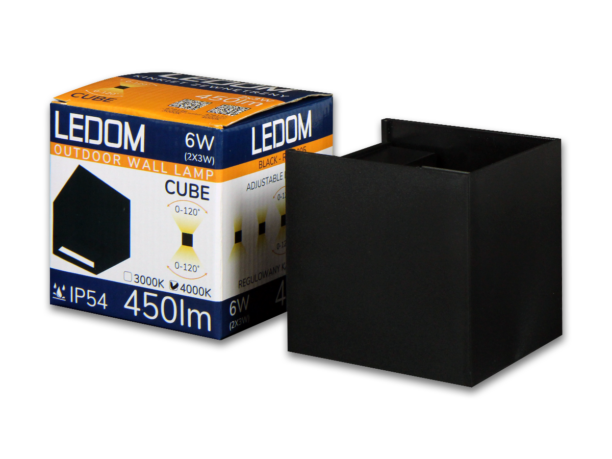 LEDOM CUBE outdoor wall light 4000K neutral white 2835