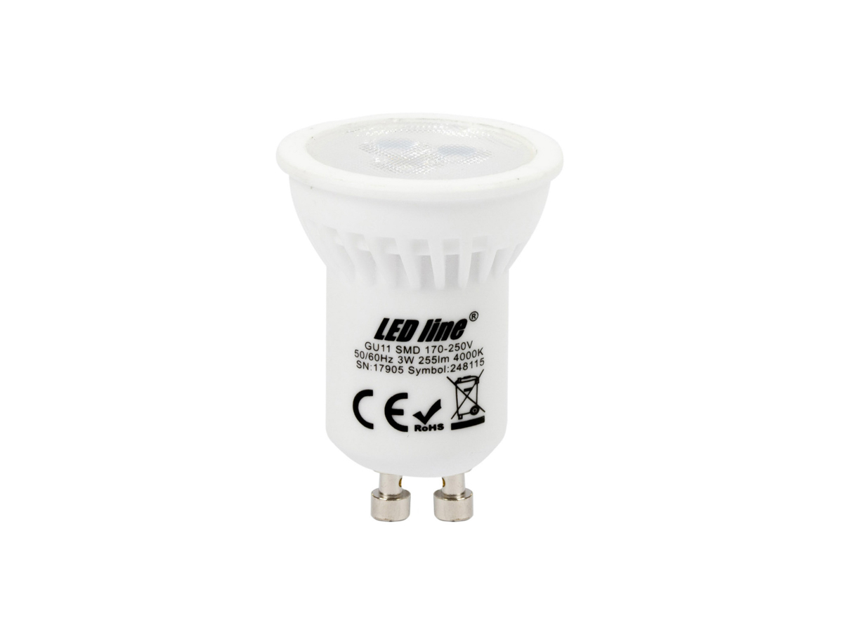 LED line® CERAMIC GU11 Leuchtmittel 3W 255lm 2700-6000K Warmweiß 38° SMD2835