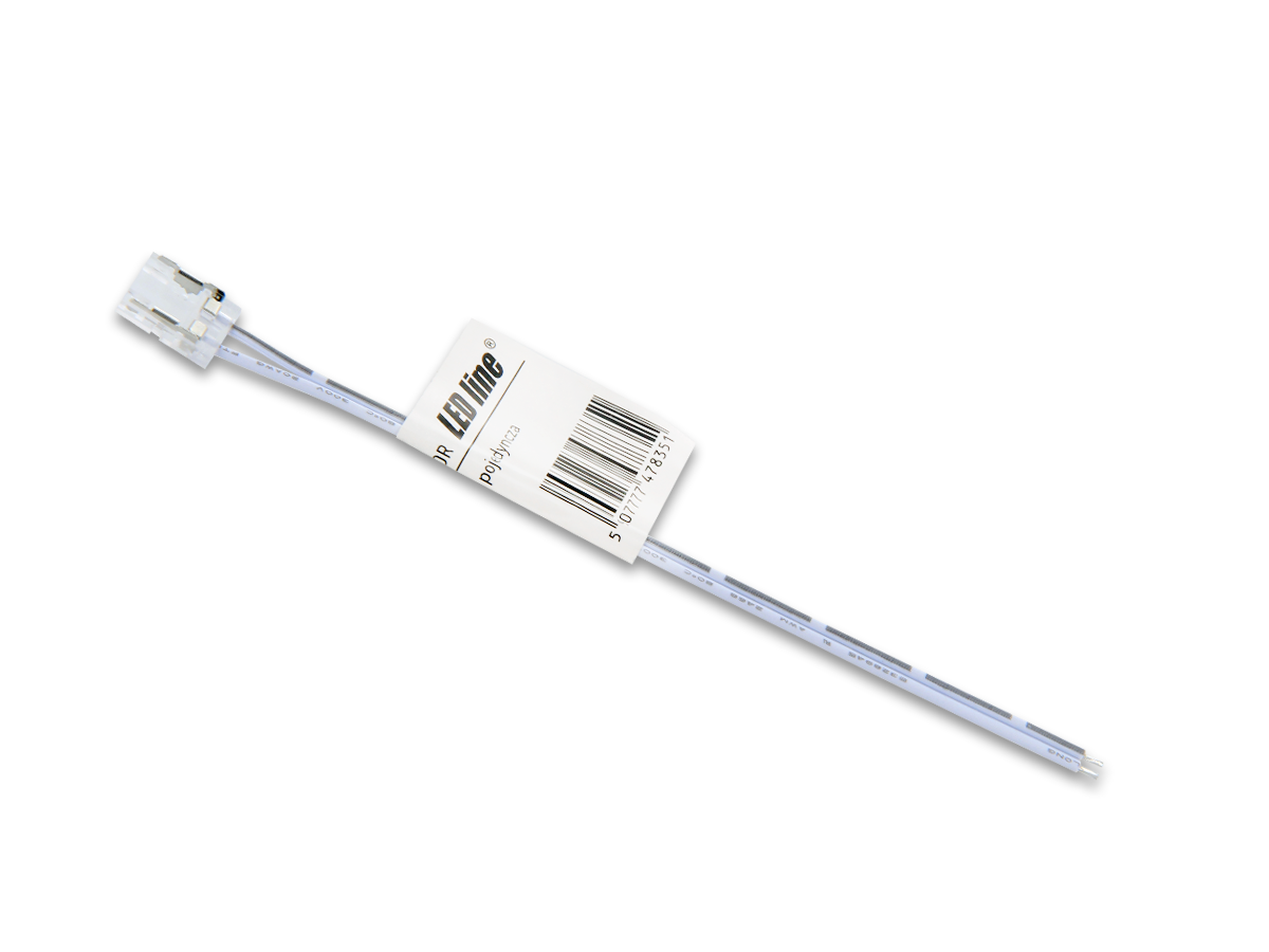 LED line® Stecker für COB LED-Streifen CLICK CONNECTOR single mit einem Kabel 10 mm 2 PIN